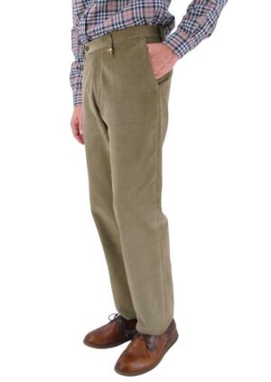 Pantalon homme en velours gros côtelé LCDN tilleul Sénior 1X2
