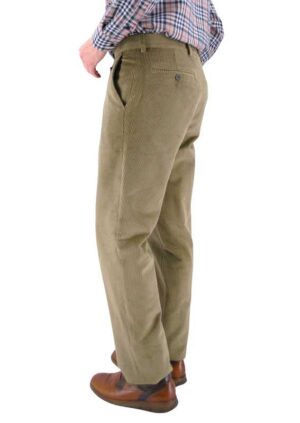 Pantalon homme en velours gros côtelé LCDN tilleul Sénior 1X2