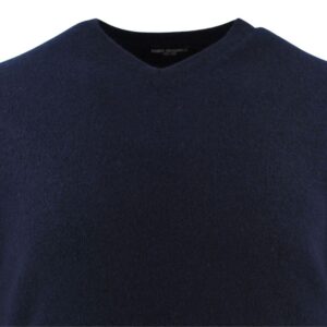 pull homme col V laine et cachemire BANDE ORIGINAL marine 5562600Bo
