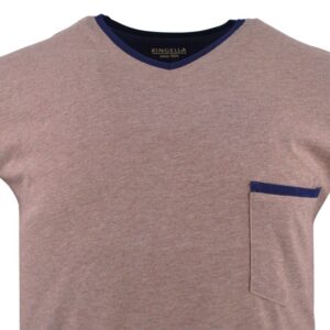 pyjama homme 100% coton RINGELLA haut marron clair
