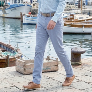 Pantalon homme bleu chiné blanc MENS Méran 4419Men