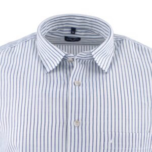 chemise légère MARVELIS rayée bleu et blanc coupe Casual Fit