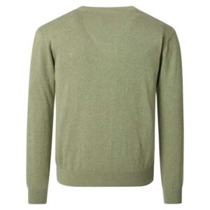 Pull V homme vert tisane en coton REDMOND 600rd