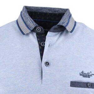 Polo homme MONTE CARLO bleu clair