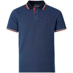 Polo manches courtes bleu denim col marine REDMOND 990rd