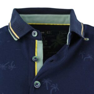 Polo homme MONTE CARLO marine avec palmiers