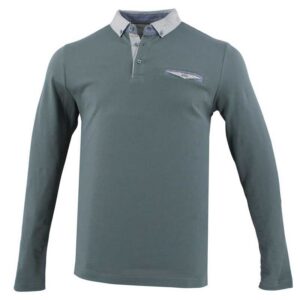 Polo manches longues CAPTEN col boutonné vert