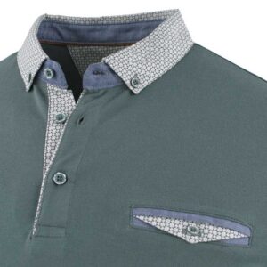 Polo manches longues CAPTEN col boutonné vert