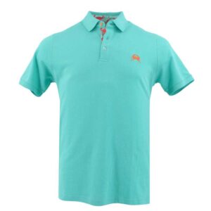 Polo homme vert avec logo crabe marque MONTE CARLO