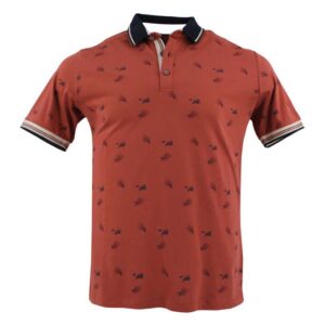 Polo manches courtes MONTE CARLO couleur terracotta chili