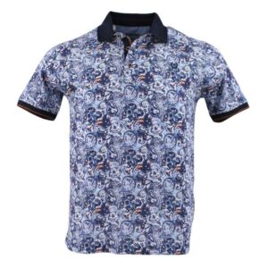 Polo manches courtes MONTE CARLO motif cachemire