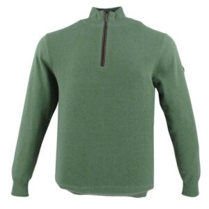 pull col montant homme coton REDMOND vert