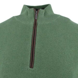 pull col montant homme coton REDMOND vert