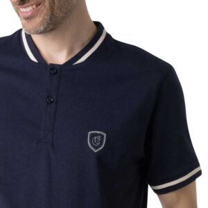 Pyjama short EMINENCE jersey marine et beige