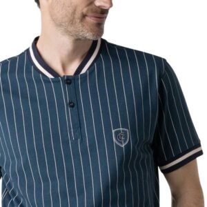 Pyjama short EMINENCE jersey rayé vert