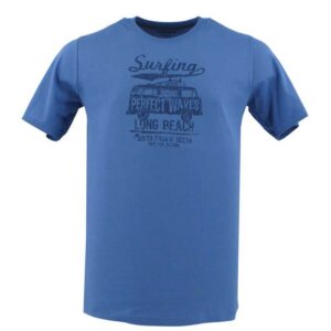 Polo manches courtes bleu van surfing REDMOND