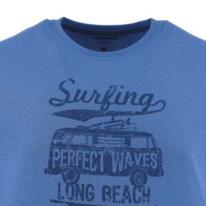 Polo manches courtes bleu van surfing REDMOND