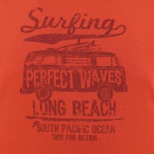 Polo manches courtes orange van surfing REDMOND