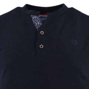 t-shirt coton stretch extensible manches courtes bleu marine MONTE CARLO