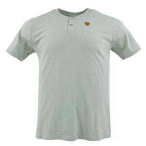 t-shirt homme vert pâle col boutonné BLACK WELLIS