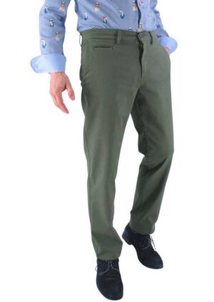 Pantalon homme LCDN Arex tencel vert tissu extensible