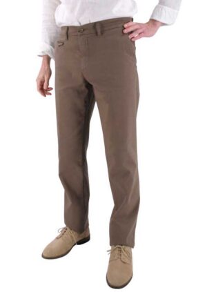 Pantalon homme LCDN Arex tencel marron tissu extensible