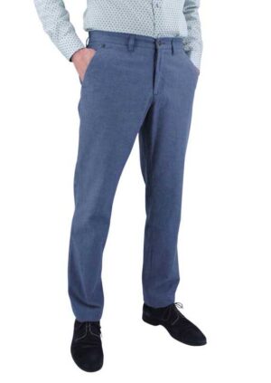 Pantalon GARDEUR modèle Bono en bleu micro imprimé coton