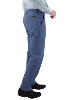 Pantalon GARDEUR modèle Bono en bleu micro imprimé coton