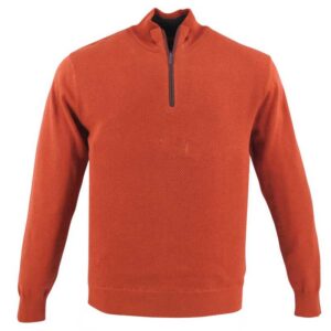 Pull homme coton col montant orange REDMOND 623rd