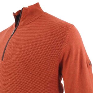 Pull homme coton col montant orange REDMOND 623rd