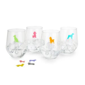 8 marque verre en forme de chiens