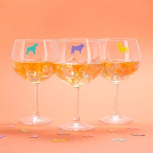 8 marque verre en forme de chiens