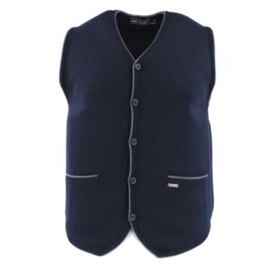 cardigan sans manches laine BEST GUEST bleu marine