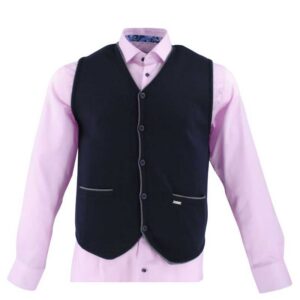 cardigan sans manches laine BEST GUEST bleu marine