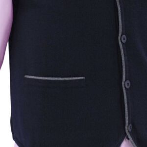 cardigan sans manches laine BEST GUEST bleu marine