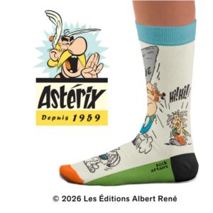 Chaussettes originales en coton SOCK AFFAIRS Asterix et Obelix Menhir