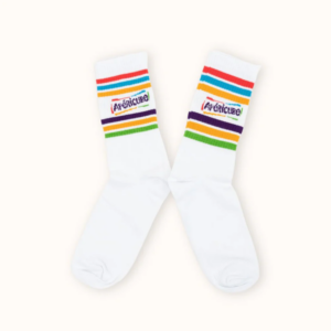 Chaussettes originales en coton LABEL Chupa Chups arc en ciel