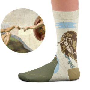 Chaussettes originales en coton SOCK AFFAIRS Art La CrĂ©ation d’Adam Michel-Ange