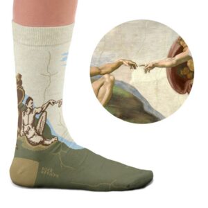 Chaussettes originales en coton SOCK AFFAIRS Art La CrĂ©ation d’Adam Michel-Ange