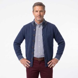 Cardigan chaud homme boutonné denim BEST GUEST FIRMIN
