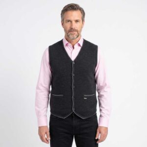 gilet sans manches laine BEST GUEST anthracite