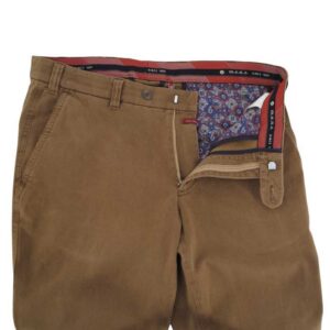 Pantalon homme MENS Madrid coton peau de pêche caramel 2046Med