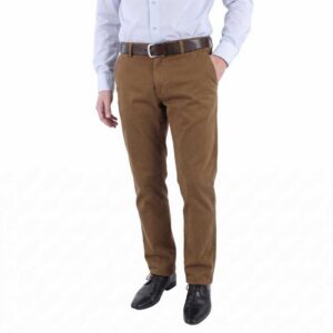 Pantalon homme MENS Madrid coton peau de pêche caramel 2046Med