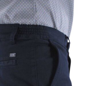Pantalon coton ceinture élastique LCDN bleu Féderec