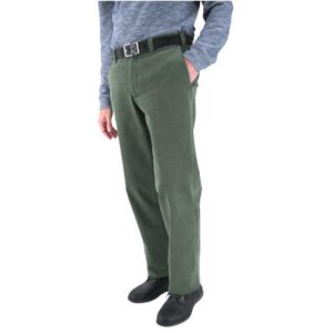 Pantalon homme MENS Madrid coton peau de pêche vert 2046Med