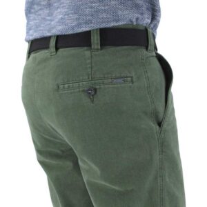 Pantalon homme MENS Madrid coton peau de pêche vert 2046Med