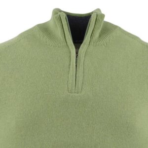 pull BEST GUEST zip col montant amande 80% laine 703bg