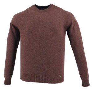 pull homme laine BEST GUEST ras du cou chocolat 701bg