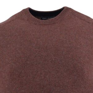 pull homme laine BEST GUEST ras du cou chocolat 701bg