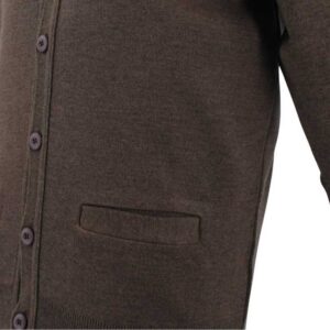 gilet boutonné avec poches chocolat BEST GUEST 4084bg